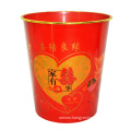 Round Plastic Chinese Style Open Top Waste Bin (B06-2018-6)